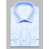 Голубая приталенная рубашка Non Iron с длинными рукавами-9