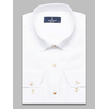 Белая приталенная мужская рубашка с длинным рукавом-5