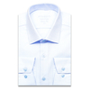 Голубая приталенная рубашка Non Iron с длинными рукавами-3