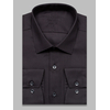 Черная приталенная мужская рубашка Non Iron с длинными рукавами-5