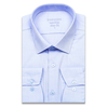 Голубая приталенная рубашка Non Iron с длинными рукавами-3