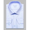 Голубая приталенная рубашка Non Iron с длинными рукавами-5