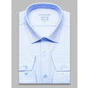 Голубая приталенная рубашка Non Iron с длинными рукавами-9