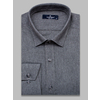 Байковая серая приталенная мужская рубашка Poggino 4602-04 меланж с длинным рукавом-8