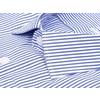 Синяя мужская рубашка Non Iron в полоску с длинными рукавами-2