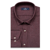 Байковая сливовая мужская рубашка меланж с длинными рукавами-3